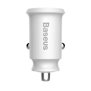 Mini ładowarka samochodowa do telefonu 2x USB Grain Car Charger biały