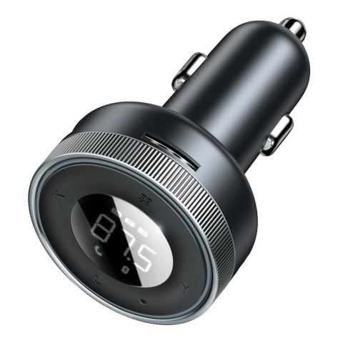 Transmiter FM odtwarzacz MP3 ładowarka samochodowa LED 2x USB Bluetooth czarny