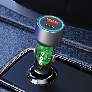 Ładowarka samochodowa R4T 30W USB-A USB-C - szara