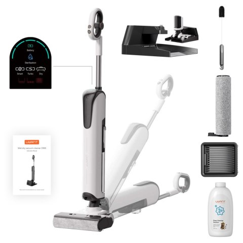Odkurzacz pionowy UWANT D100 17000Pa z funkcją mopowania i stacją ładowania - biały