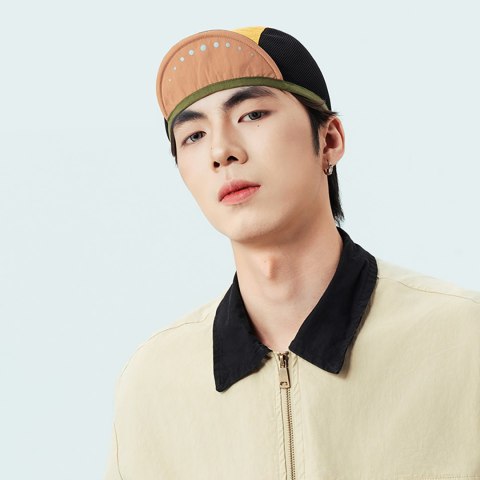 Czapka rowerowa kolarska z daszkiem pod kask - żółta