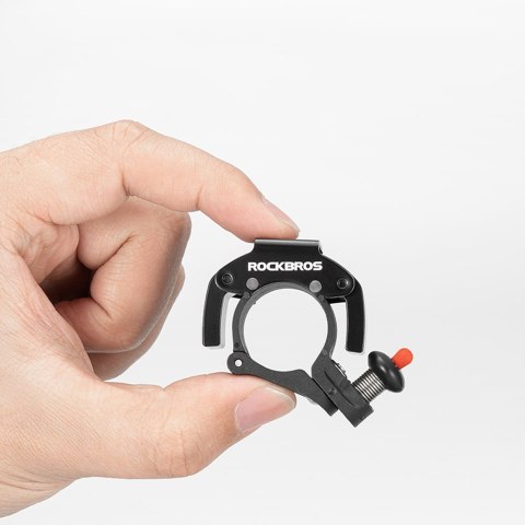 Dzwonek rowerowy w kształcie litery C - czarny