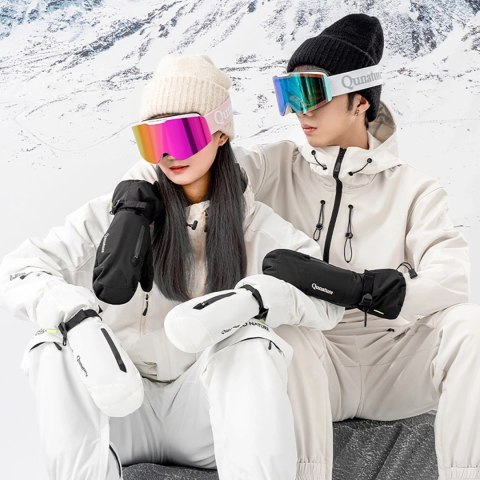 Rękawiczki narciarskie bez palców Full Length rozmiar L wodoodporne - czarne