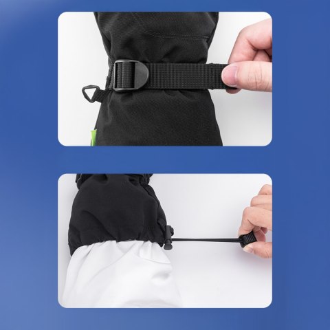 Rękawiczki narciarskie wodoodporne dotykowe do telefonu Finger Style rozmiar L - czarne