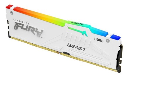 Pamięć DDR5 Fury Beast RGB 32GB(2*16GB)/5600 CL36 biała