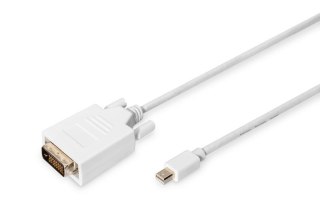 Kabel adapter Displayport 1080p 60Hz FHD Typ miniDP/DVI-D (24+1) M/M biały 2m Digitus