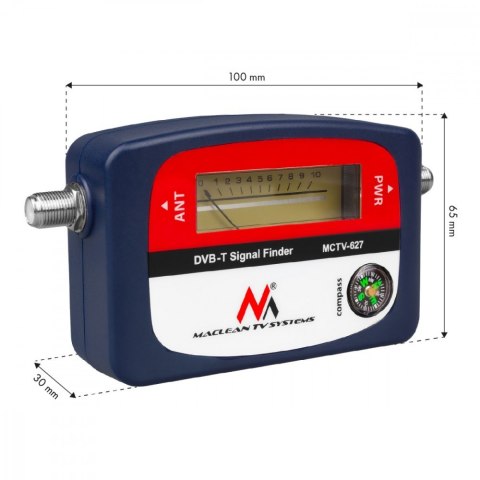 Miernik sygnału DVB-T MCTV-627 Do ustawiania anten DVB-T Maclean