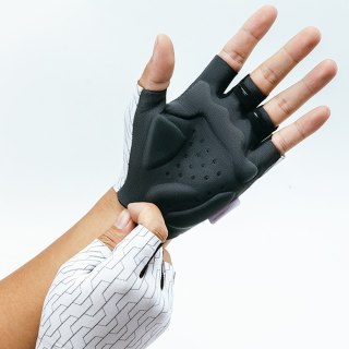 Rękawiczki kolarskie rowerowe MTB rozmiar L - biało-czarne