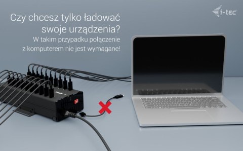 I-tec USB-C/USB-A Metal Charging + data HUB 15W per port 20x USB-C