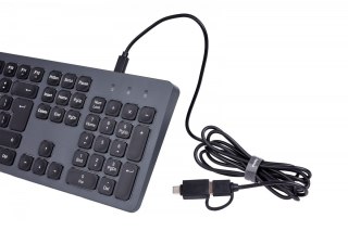 Klawiatura CK-400 przewodowa Czarno-szara