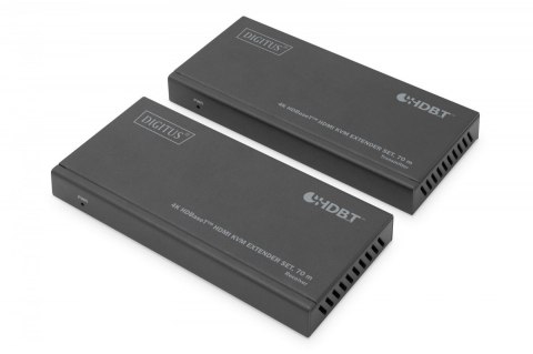 Przedłużacz/Extender KVM HDMI+USB HDBaseT 70m 4K30Hz HDCP 2.2 PoC (Power over Cable) audio IR zestaw