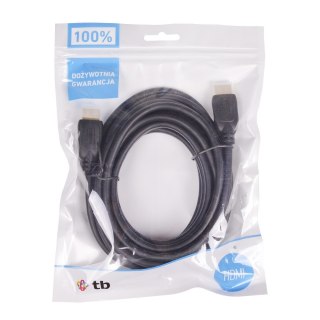 Kabel HDMI 1.4 pozłacany 1.8 m. TB