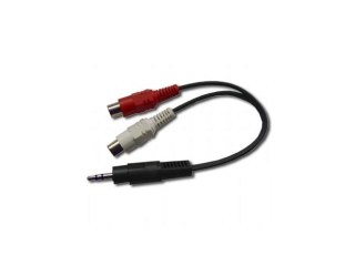 Kabel MINIJACK/2xRCA(Cinch) M/F 20cm Gembird