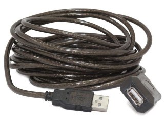 Przedłużacz USB 2.0 typu AM-AF 5m aktywny czarny Gembird
