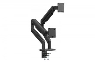 Uchwyt biurkowy podwójny z zaciskiem i sprężyną mechaniczną 2x LCD max. 45" 2x 20kg, VESA: 75x75, 100x100