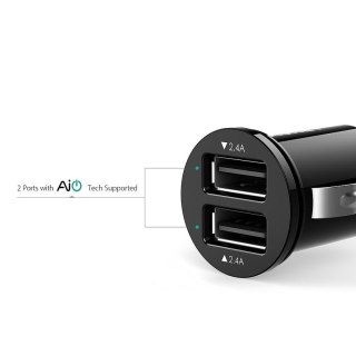 CC-S1 Mini ładowarka samochodowa 2xUSB AiPower 4.8A 24W AUKEY