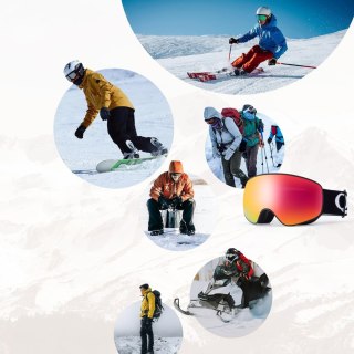 Gogle narciarskie dziecięce nieparujące UV400 M/L - czarne