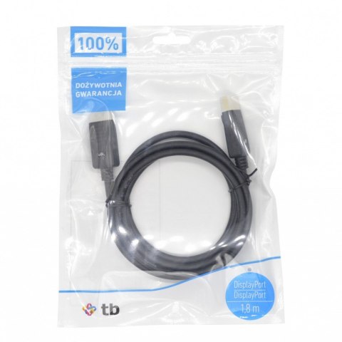 Kabel DisplayPort M/M 1.8 m. czarny v 1.1 TB