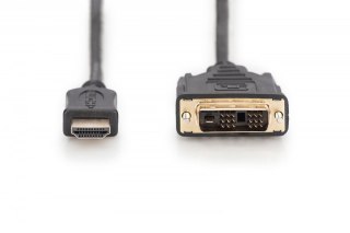 Kabel adapter HDMI Standard 1080p 60Hz FHD Typ HDMI A/DVI-D (18+1) M/M czarny 2m Digitus