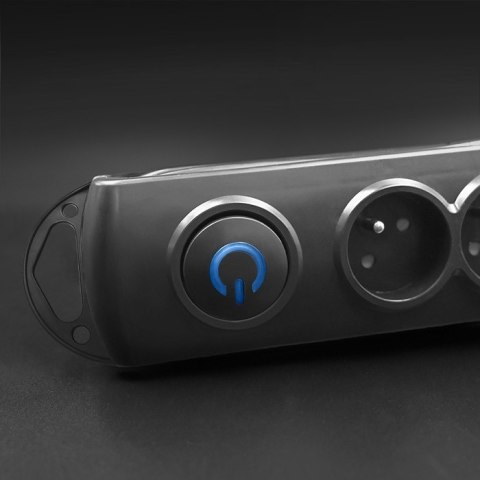 Listwa antyprzepięciowa | 6 gniazd | 3,0m Qoltec