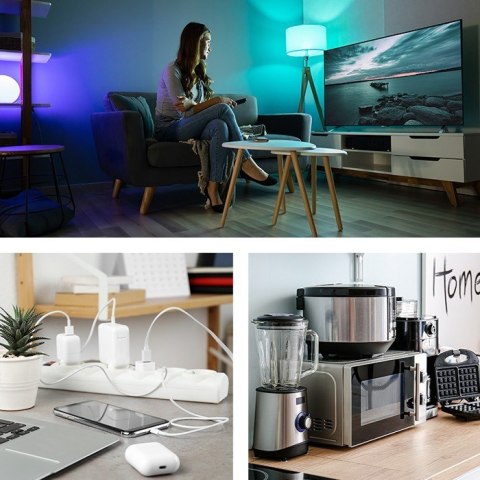 Listwa antyprzepięciowa | 8 gniazd | 3,0m Qoltec