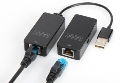 Przedłużacz/Extender USB 2.0 HighSpeed po skrętce Cat.5e/6 UTP, do 50m Digitus