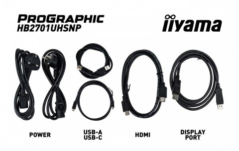 Monitor 27 cali ProGraphic HB2701UHSNP-B1 4K,IPS BLACK 2.0,450cd,VESA USB-c dock(PD:96W),HDMI,DP,DAISY/CHAIN,4xUSB,RJ45,3000:1,s