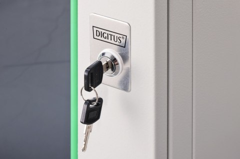 Szafa sieciowa wisząca Dynamic 19" 9U rack 474x600x600mm, drzwi szyba, szara, niezłożona, 60kg