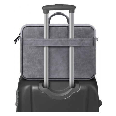 Torba SOLID LEATHER 15,6 cala Szara