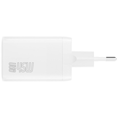 Ładowarka sieciowa PDPlug Dual 45W 2xUSB-C Biała