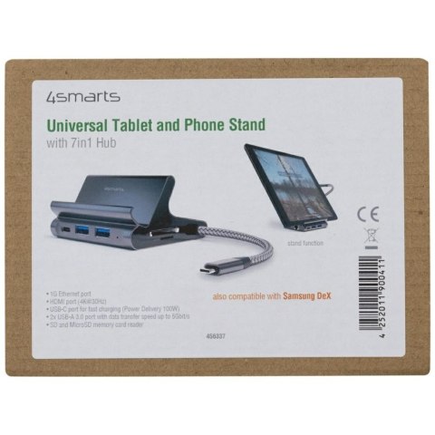 Podstawka tablet/smartphone 7w1 DeX 2xUSB-C/ 2xUSB-A/ HDMI/SD/ microSD/ RJ45