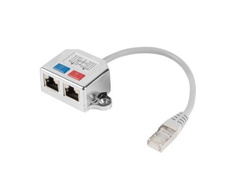 Adapter rodzielacz LAN RJ-45 - 2x RJ-45 FTP Lanberg