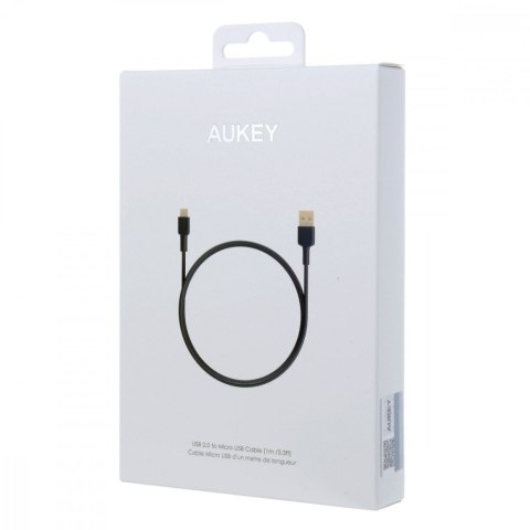 CB-MD1 kabel micro USB - USB-A 1m 480 Mbps Quick Charge czarny AUKEY