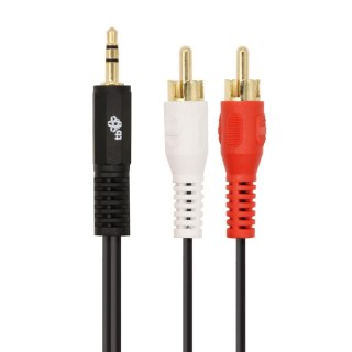 Kabel 3,5mm Mini Jack - 2x RCA M/M (chinch) 1,5m TB
