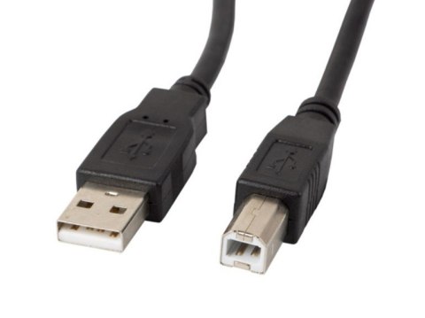 Kabel USB 2.0 AM-BM 3M czarny Lanberg