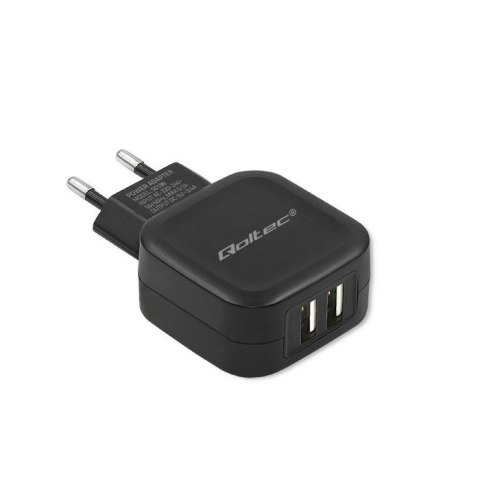 Ładowarka sieciowa 17W | 5V | 3.4A | 2xUSB + kabel USB typC Qoltec