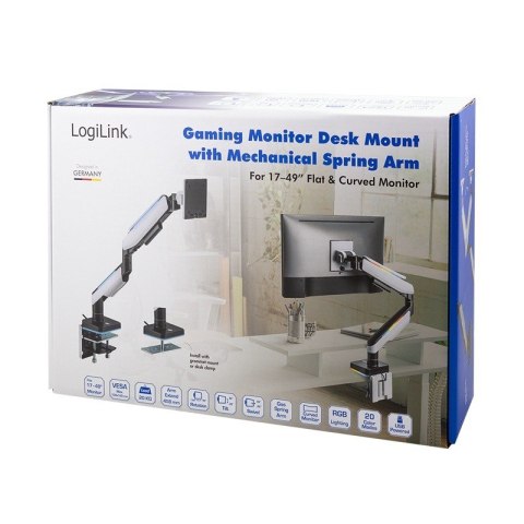 Uchwyt do monitora,VESA 17-49 cali gazowy, max. 20kg