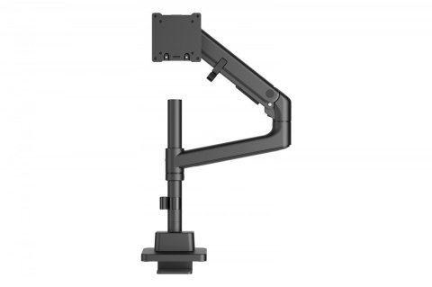 Ramię biurkowe pojedyncze z zaciskiem i sprężyną gazową 1x LCD max. 57" 27kg, VESA: 75x75, 100x100, czarne