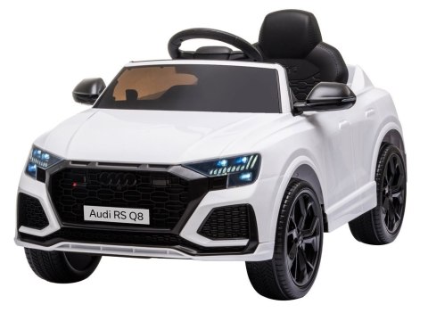 Samochód na akumulator Audi RS Q8 Światła LED MP3 Pilot Biały LEAN CARS