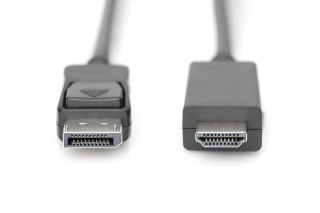 Kabel adapter DisplayPort 1.2 z zatrzaskiem 4K 60Hz UHD Typ DP/HDMI A M/M czarny 2m Digitus