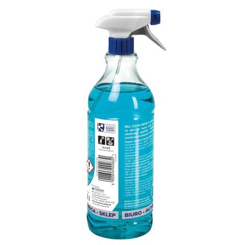 MILL CLEAN UMYJE Płyn do mycia szyb, luster, glazury, usuwa zabrudzenia, pozostawiając powierzchnie bez smug. 1,22l