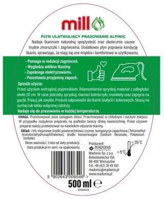 MILL Płyn ułatwiający prasowanie, do prasownia ALPINIK 500 ml