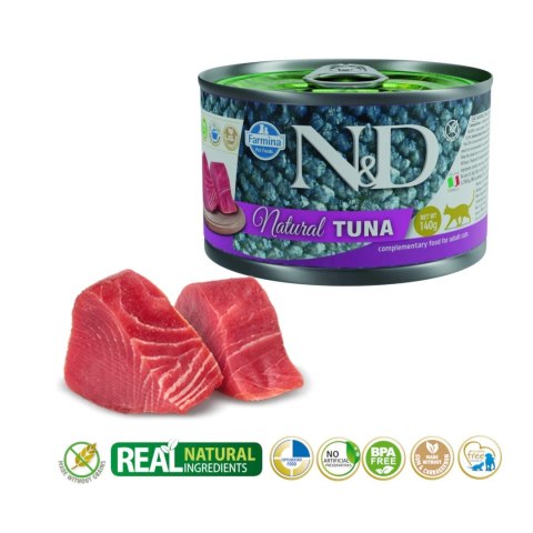 FARMINA N&D Cat Natural Tuńczyk - mokra karma dla kota - 140 g