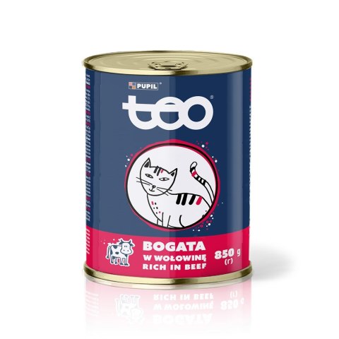 TEO bogata w wołowinę Karma mokra dla kota 850g