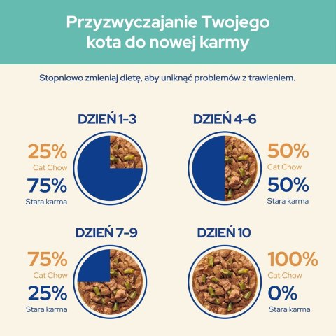Purina Cat Chow Hairball z kurczakiem i zieloną fasolką w sosie - mokra karma dla kota - 85 g