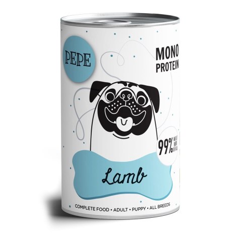 Paka Zwierzaka Pepe Lamb 99% jagnięcina 400g