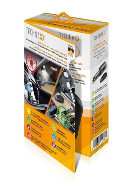 Alarm samochodowy z ładowarką USB 2 porty TX-100 Technaxx Deutschland GmbH & Co. KG