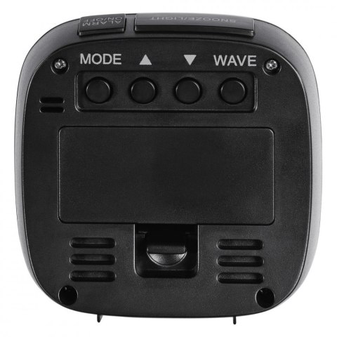 Zegar DCF z budzikiem RC45 czarny Hama