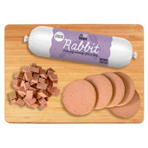 Paka Zwierzaka Pepe kiełbaski meat snack królik 200g