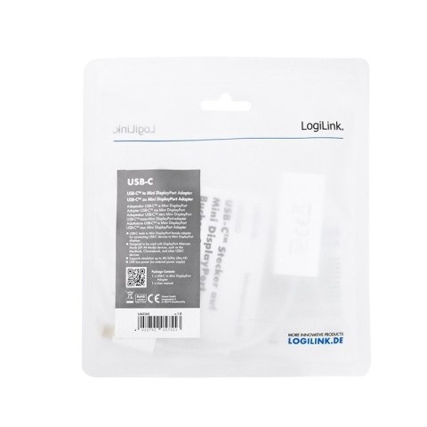 Adapter USB-C do mini DisplayPort, 4K/60Hz LogiLink